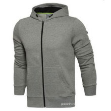 Custom Dri Fit Plain Fleece Full Zipper Hoodie Without Logo